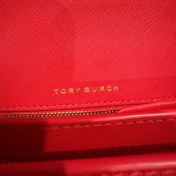 Tory Burch Emerson Combo Crossbody Bag Poppy Orange Red 642 NWT - Picture 9 of 11